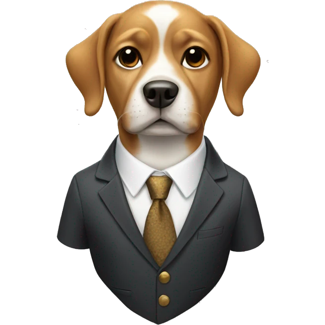 Dog wearing a suit emoji