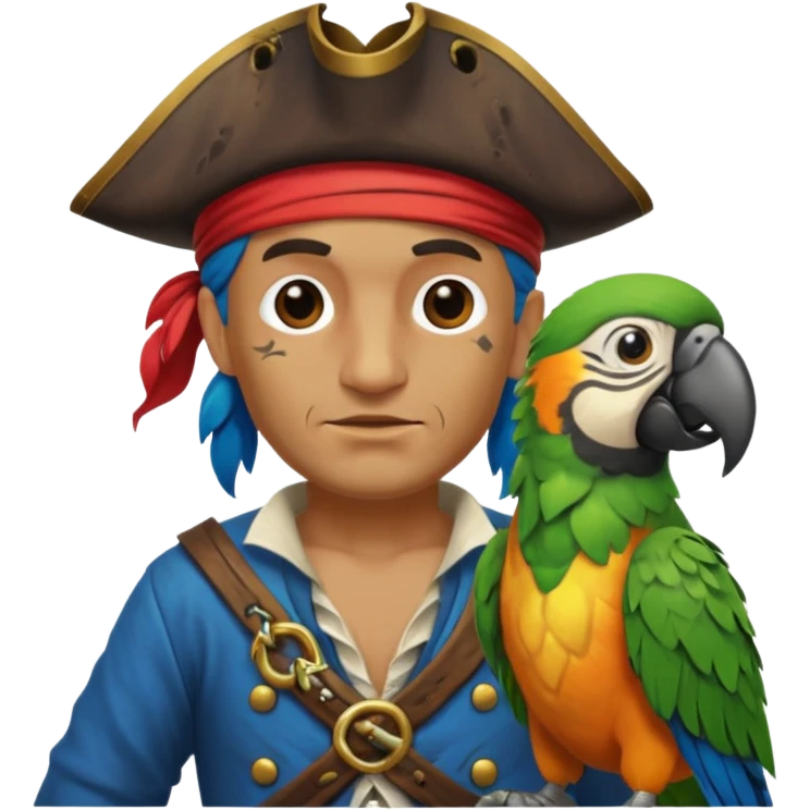 pirate and parrot emoji