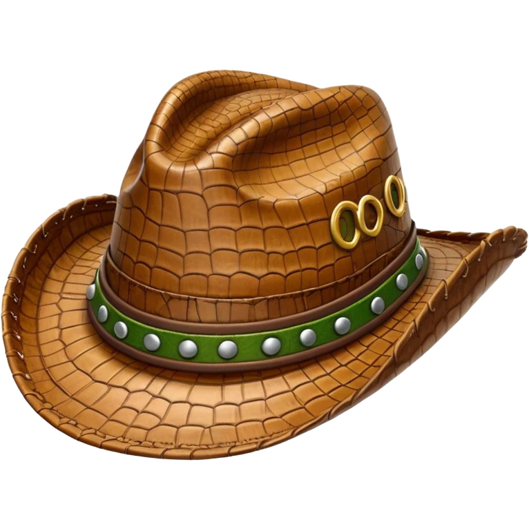Crocodile leather cowboy hat emoji