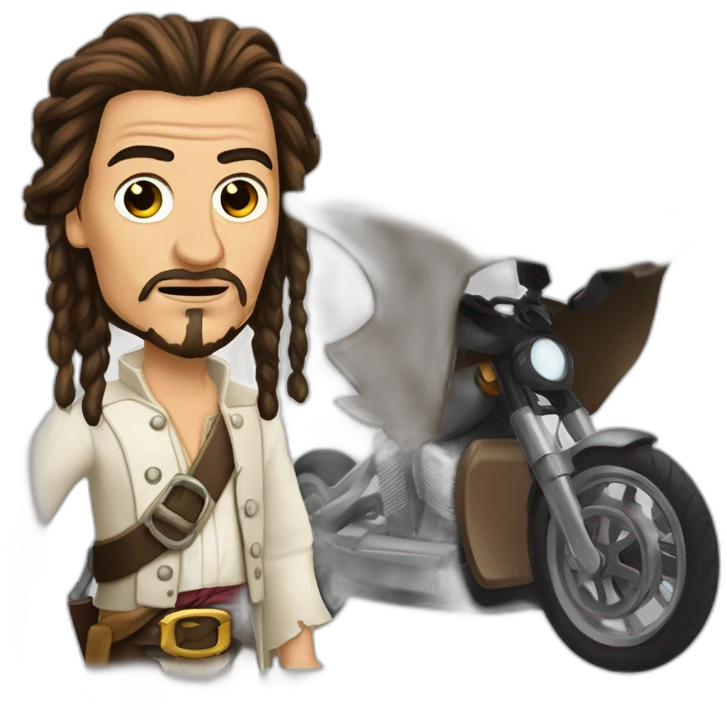 Jack sparrow survint a tesla emoji
