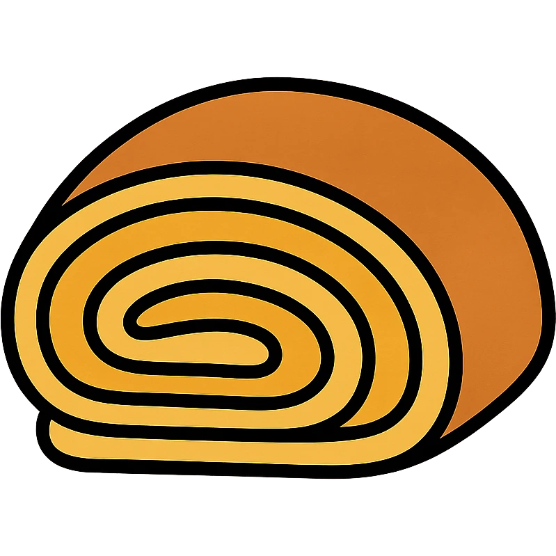 puff pastry, cross-section showing layers, golden brown, icon style, no background emoji
