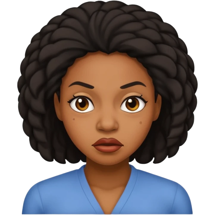 Stank face black woman  emoji