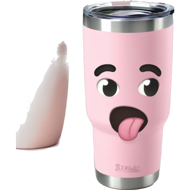 Stanley tumbler light pink 30 oz emoji