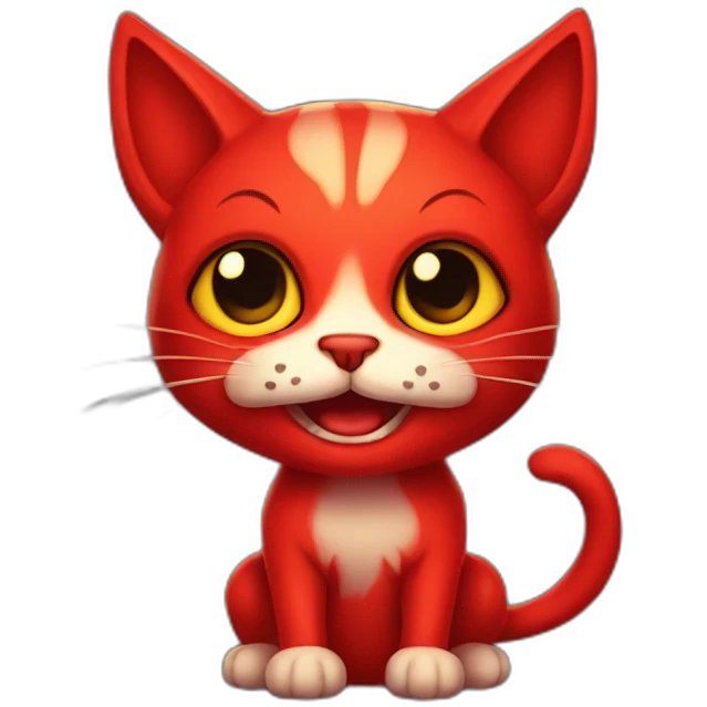 cute red demon-cat emoji