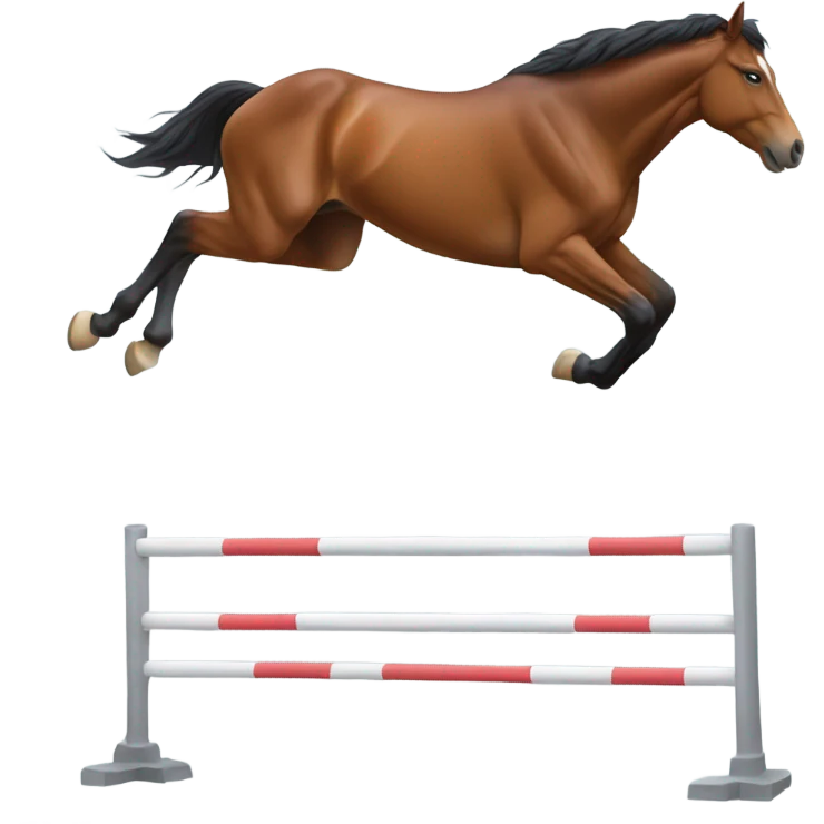 A horse jumping emoji