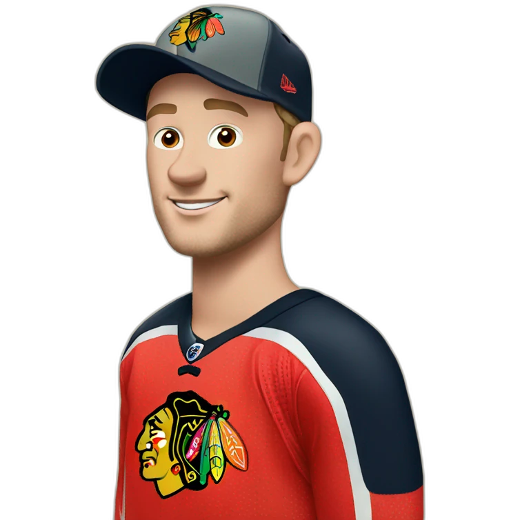Jonathan Toews as beach bum emoji