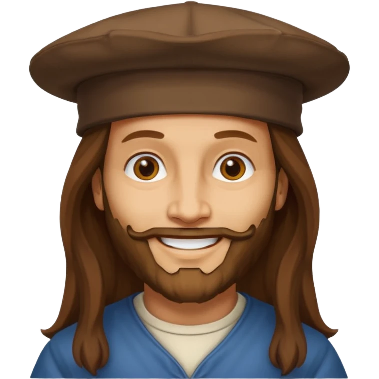 portrait of leonardo da vinci emoji