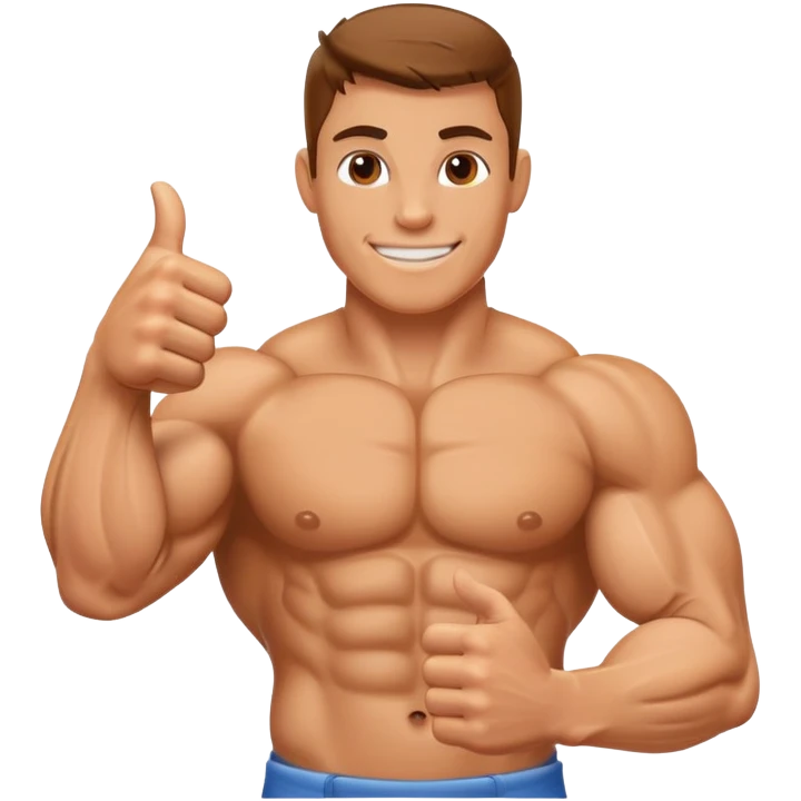 A Muscular Arm only showing Thumbs up emoji