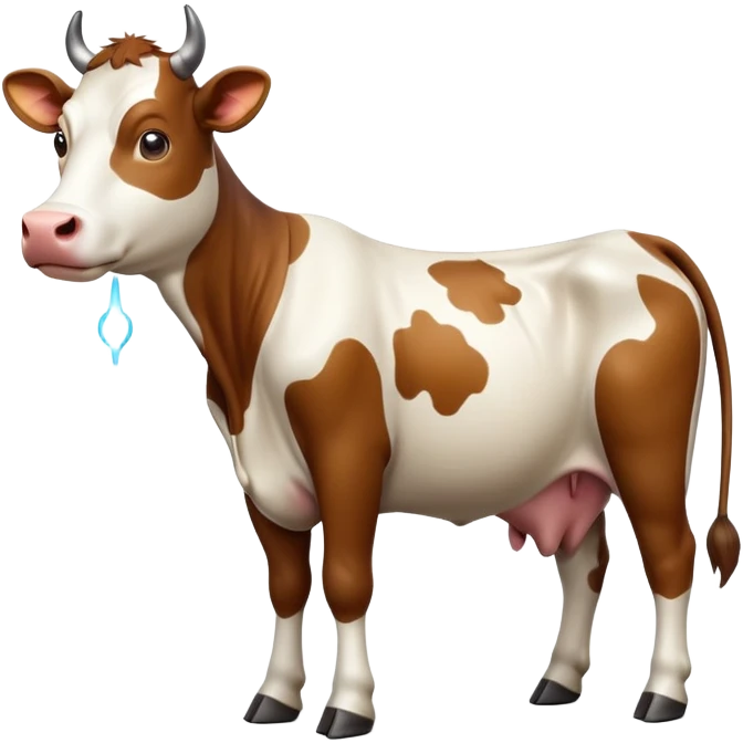 cinematic-[brown and white cow]-realistic-full-body-standing-emoji,-tail-flicking-lazily,-head-tilted-dramatically,-sleek-[brown and white]-coat,-simplified-yet-realistic-focused-features,-highly-detailed,-glowing-with-an-almost-sarcastic-glow emoji