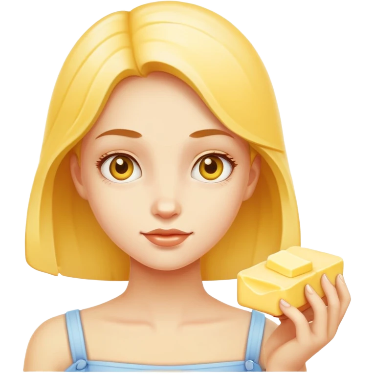 girl with butter emoji