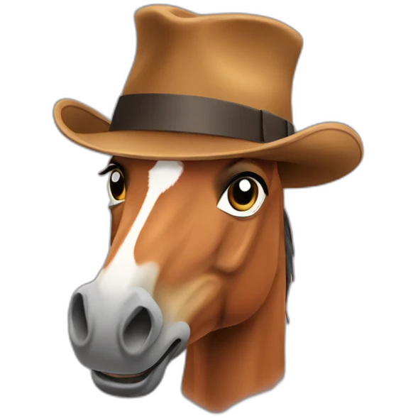 mr horse hat emoji
