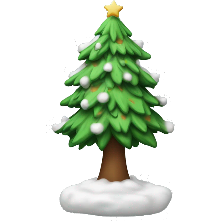 Tannenbaum mit Schnee drauf emoji
