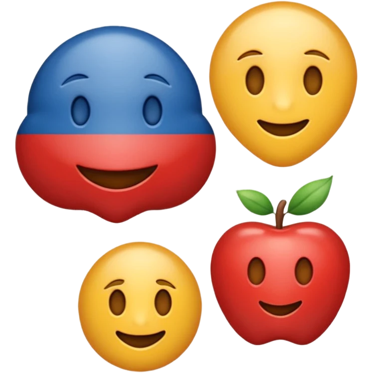 набор эмодзи на тему путешествия в красно бело синих цветах emoji