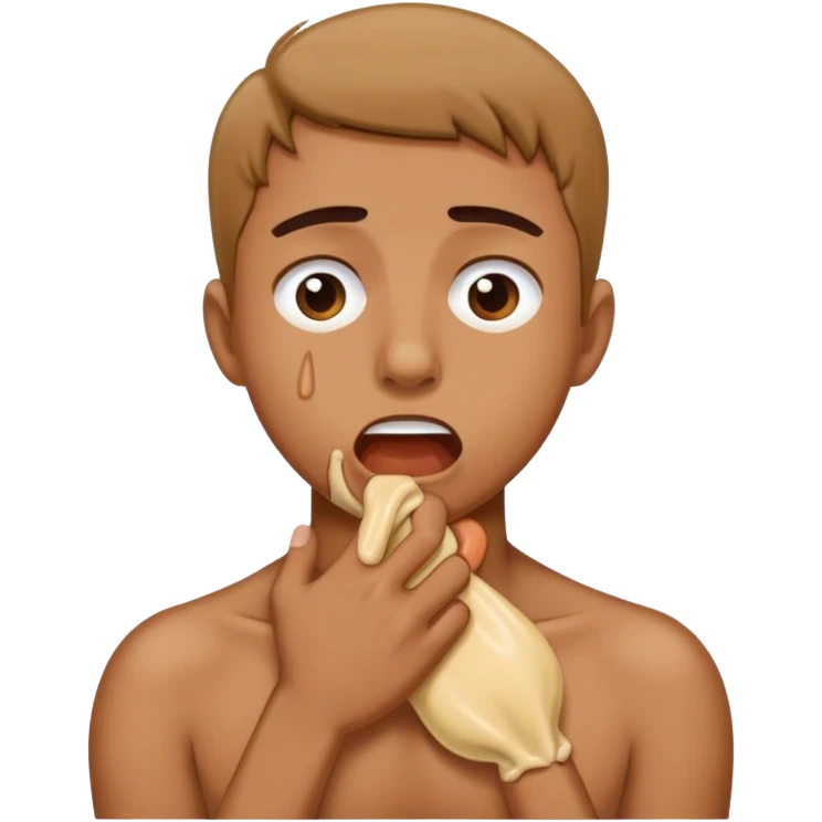 person choking themselves emoji