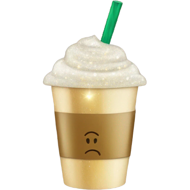 Sparkly Starbucks late emoji
