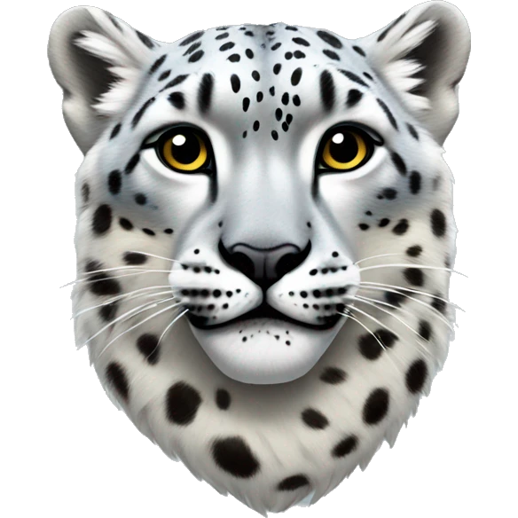 Snow leopard heart emoji