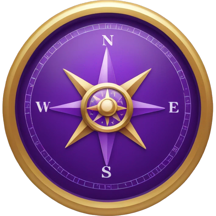 Magic purple compass emoji