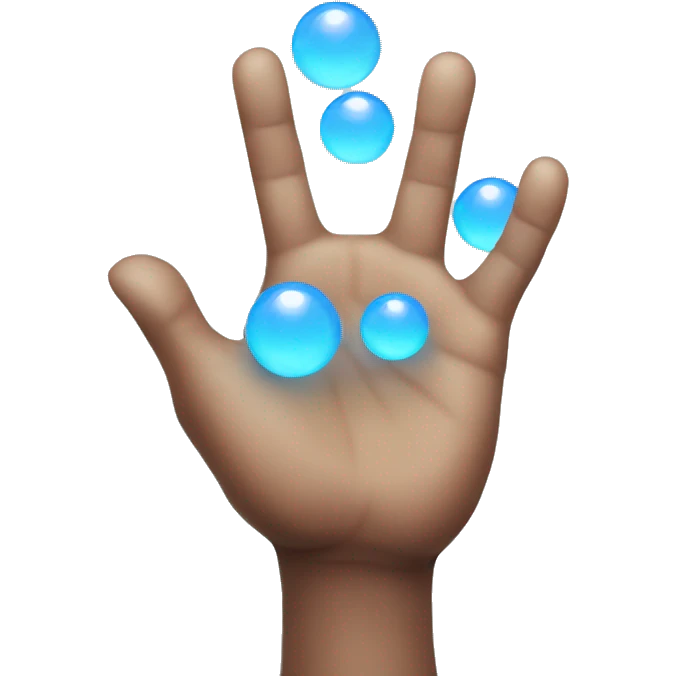 hand of orbs emoji