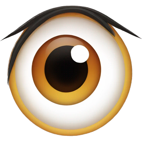 Brown eye with long eyelashes emoji
