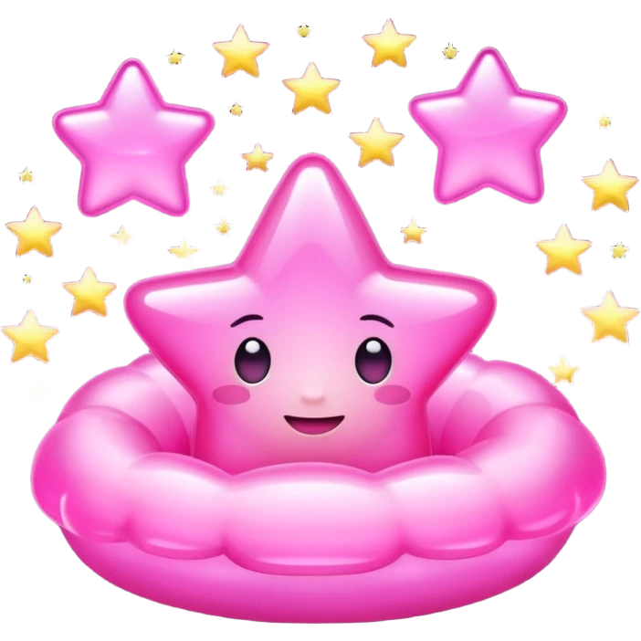 Pink stars 2D emoji