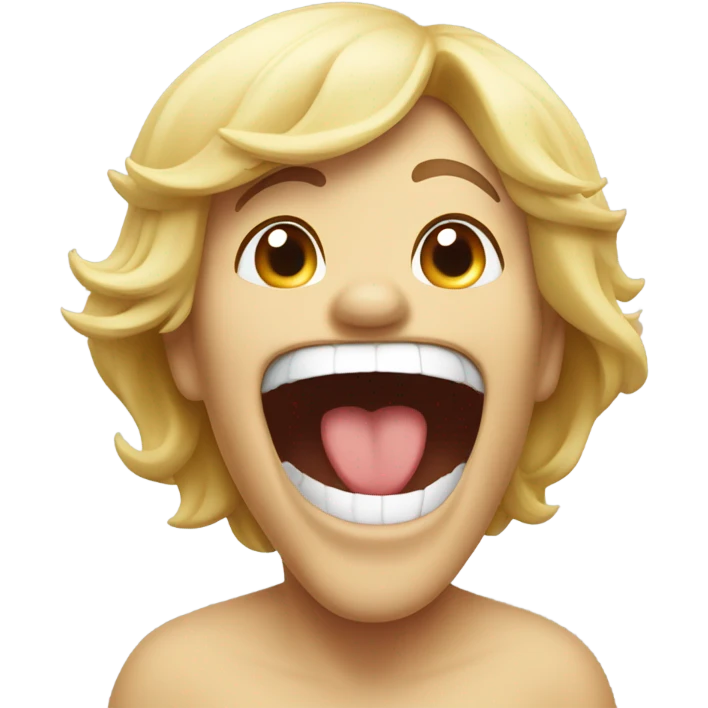 Laughing with the mouth wide emoji