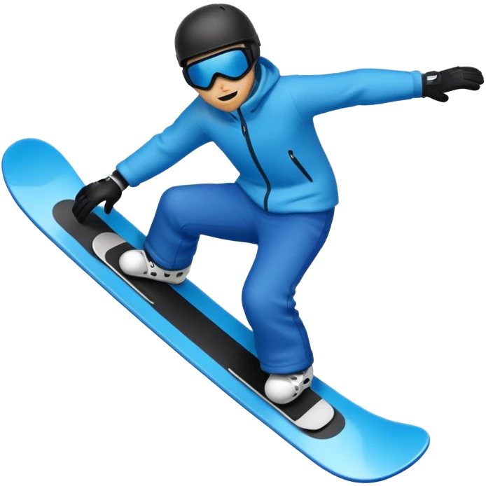 Snowboard black And bleu  not personne  emoji
