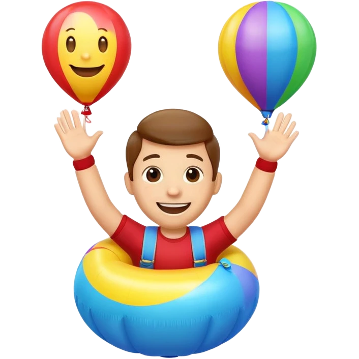 cartoon character on Balloon Float  emoji
