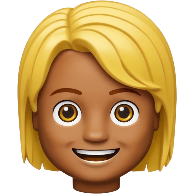 Brown boy Lego head emoji