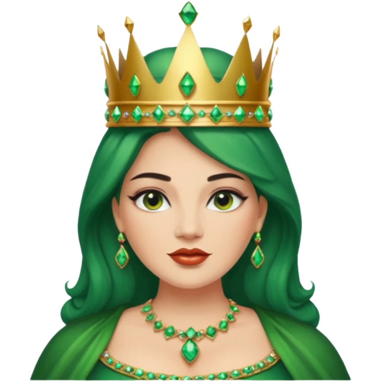 Green queen larger women emoji