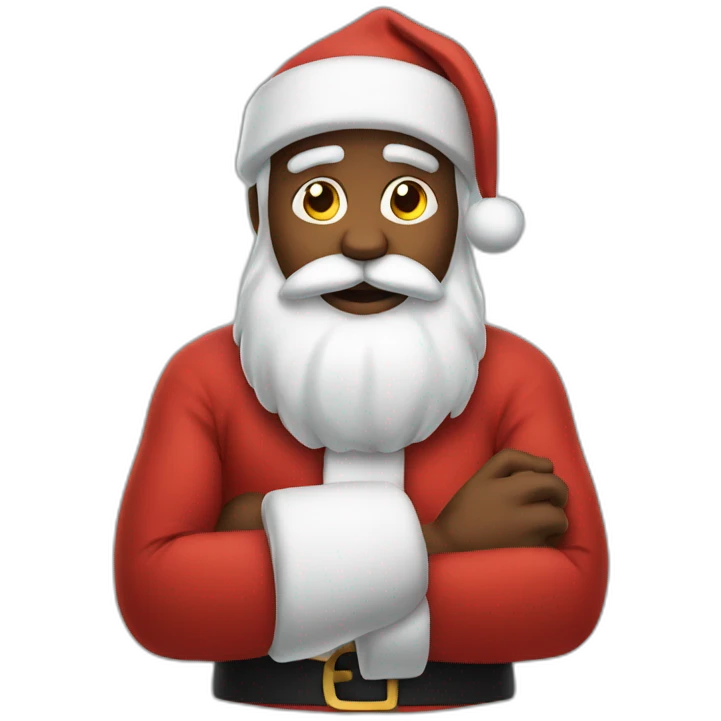 santa say no with crossed hands emoji
