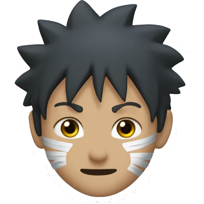 Naruto avec habits noir qui tire la langue  emoji