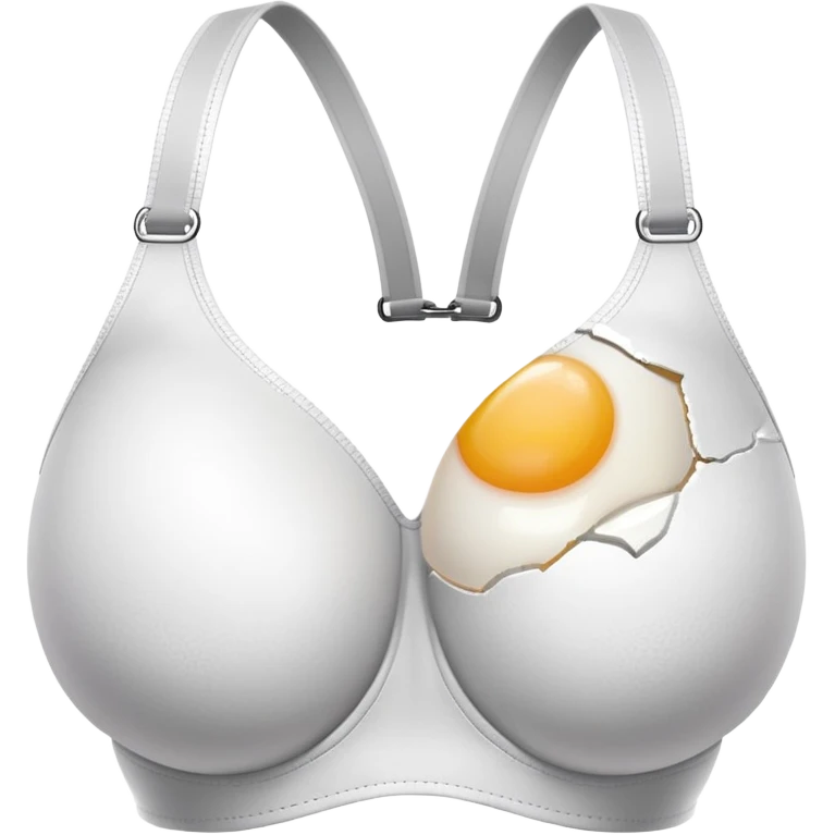 Egg wearing bra emoji
