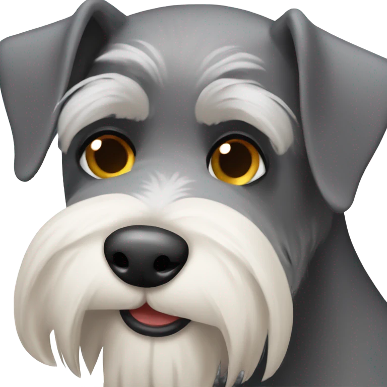 old and wise mini schnauzer emoji