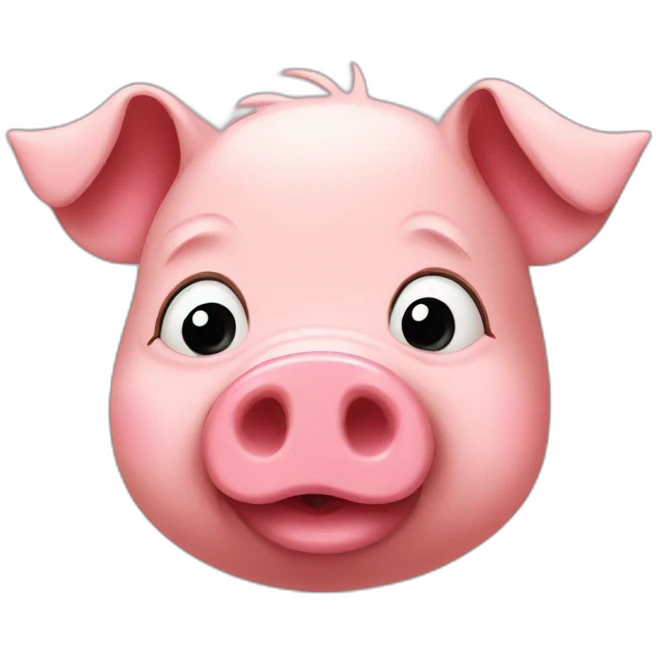 Pig funny emoji