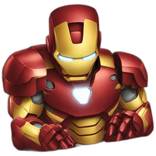 iron man working in a MacBook  emoji