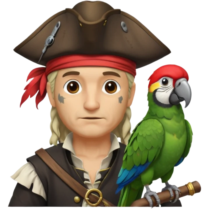 pirate and parrot emoji