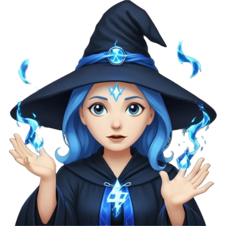 Witch being electrocuted emoji