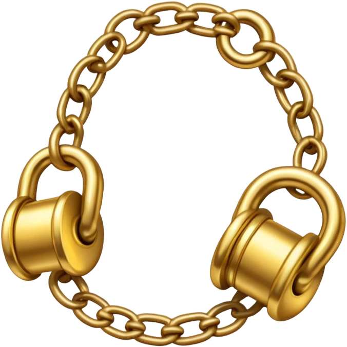 Golden shackles chains emoji