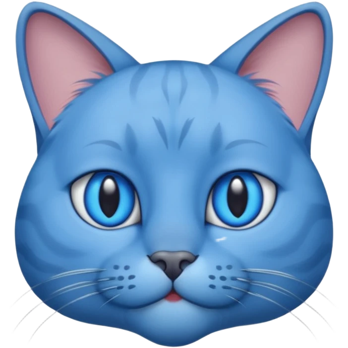 Blue cat but with 6 feet and short tail emoji