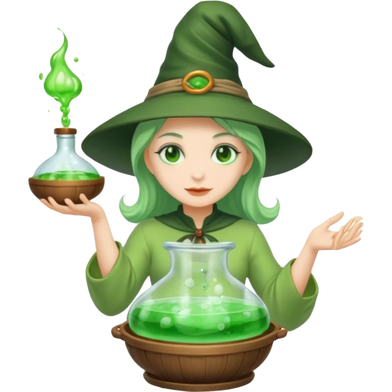 green witch cooking potion emoji