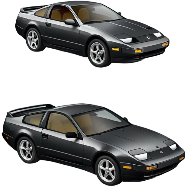 Black Nissan 300zx with T-tops from 1985 grey emoji