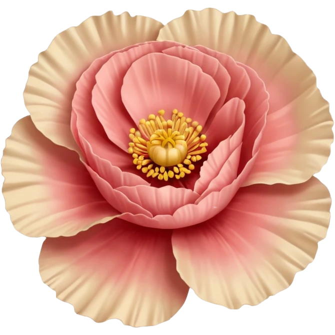 Carnation poppy beige light rose emoji