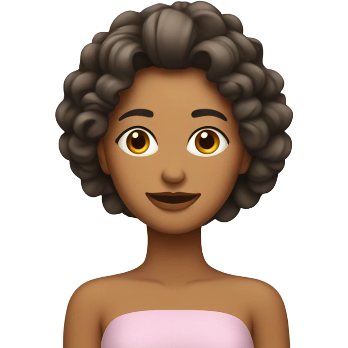 MUJER CON PELO RIZADO EN SPA emoji