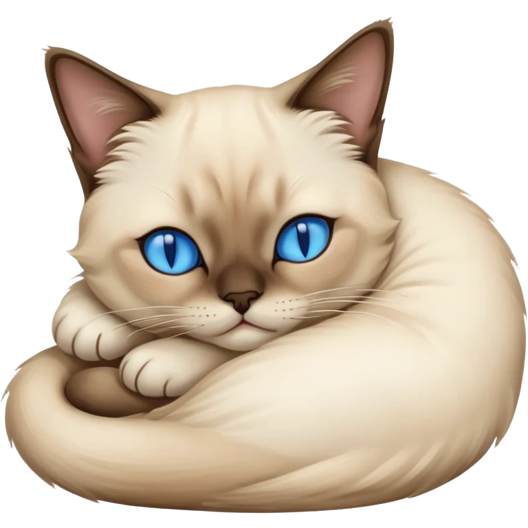 sleeping Siamese Cat emoji