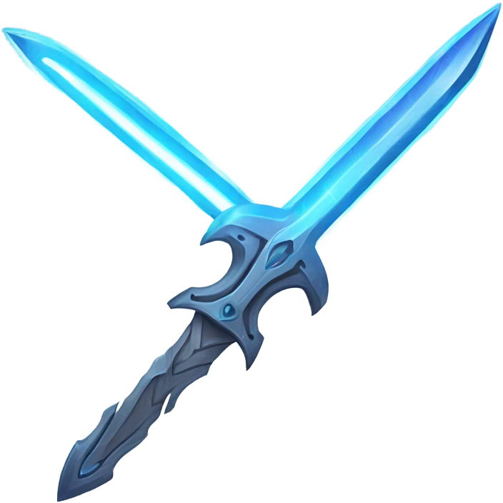 space multiblade sword-with-blue-ray-blade emoji