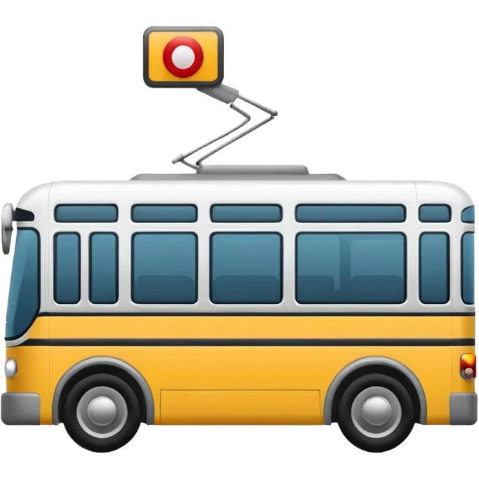 bus tram and geolocation emoji