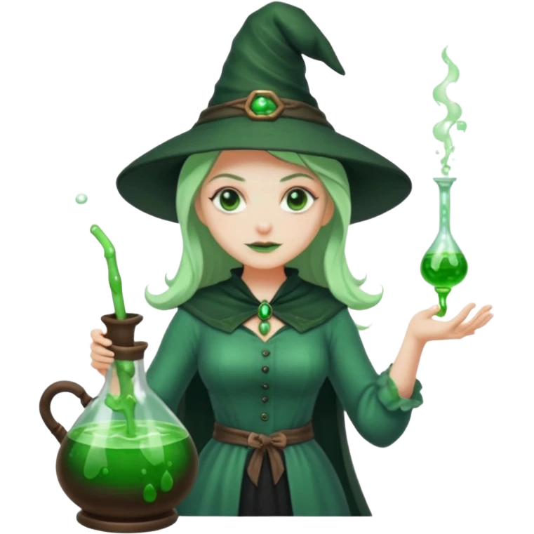 green witch cooking potion emoji