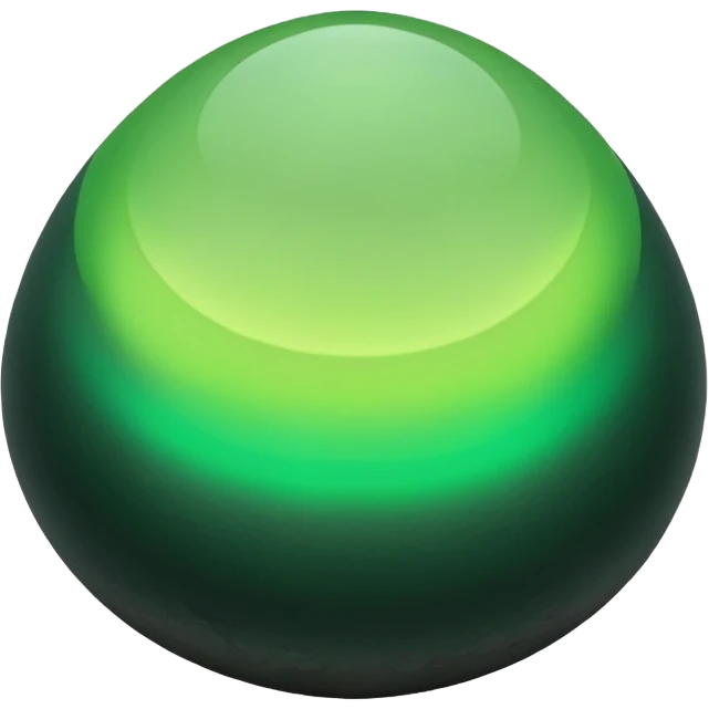 pebble artificial intelligence change to green glow emoji