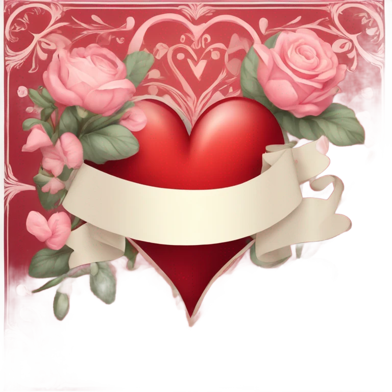 vintage valentines card emoji