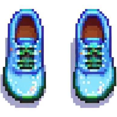 a pair of feet, pixel art style, 8-bit style emoji